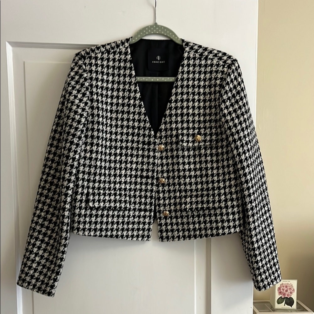 ANINE Bing Cara houndstooth jacket